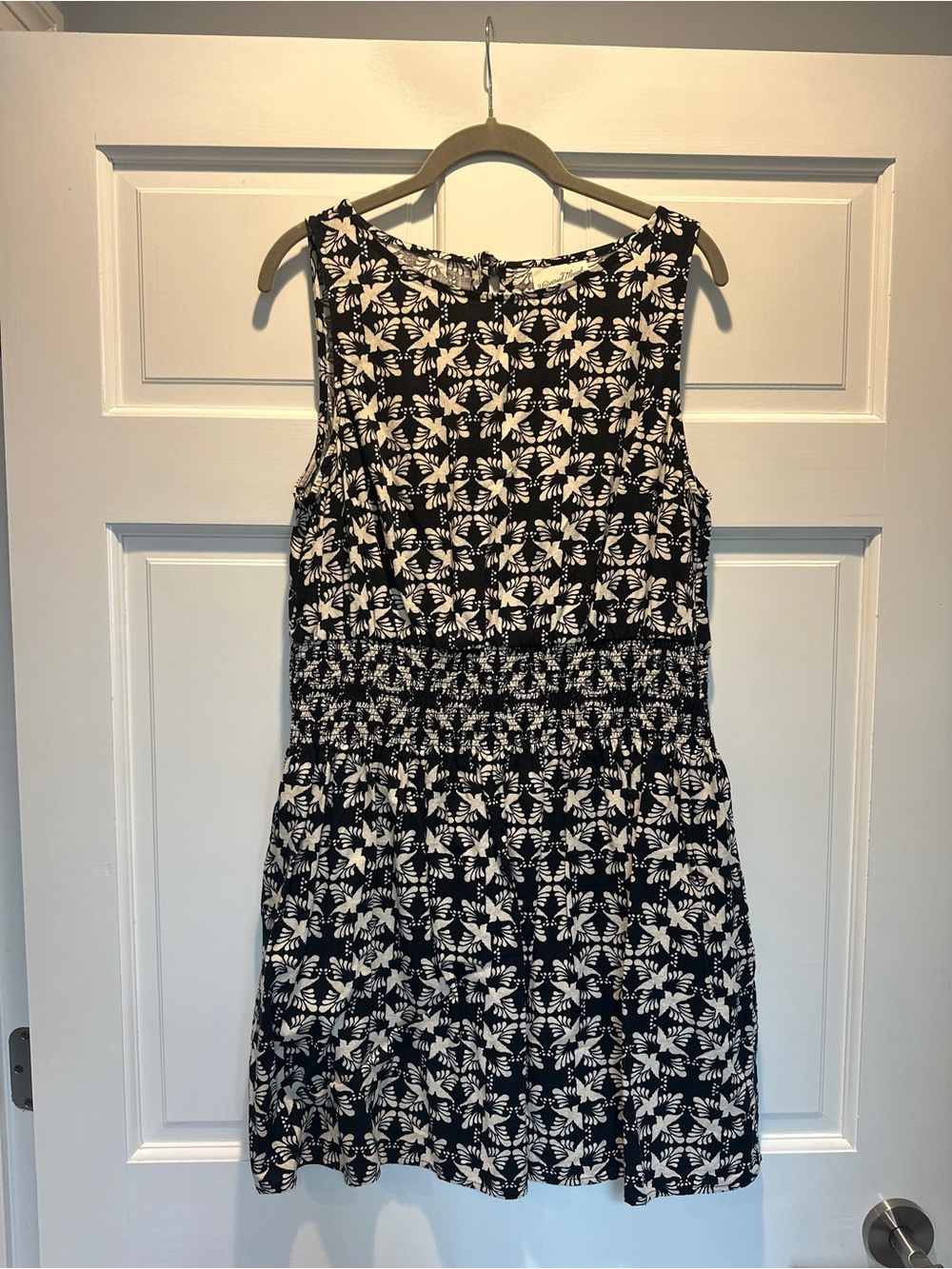 Universal Thread Black and White Floral Sleeveless Mini Dress